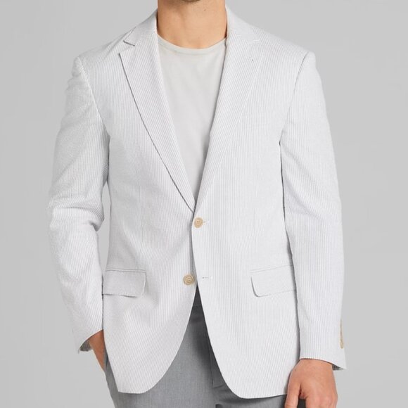 NEW Joseph Abboud Modern Fit Seersucker Sport Coat Blazer Jacket Sportcoat - Picture 4 of 8